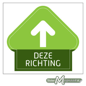 Corona vloersticker - Eenrichting / Eenrichtingsweg - Groen