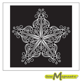 Tegelstickers ster wit