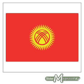 Vlag Kyrgizië Sticker