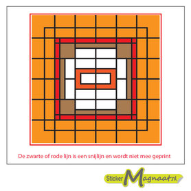 Glas in Lood Stickers - Oranje