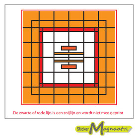 Glas in Lood Stickers - Oranje