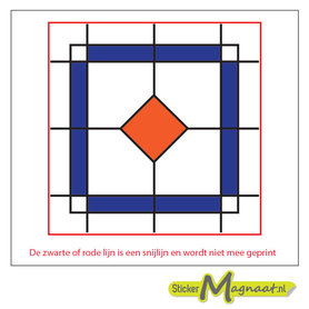 Glas in Lood Stickers - Blauw