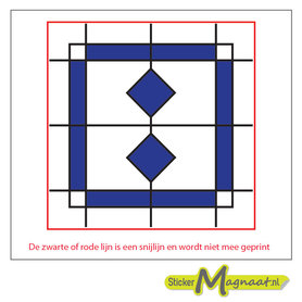 Glas in Lood Stickers - Blauw