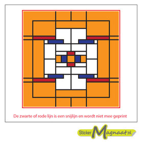 Glas in Lood Stickers - Oranje