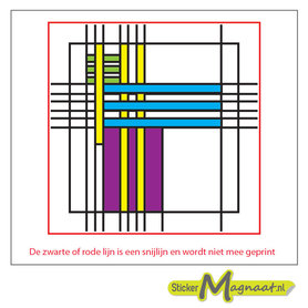 Glas in Lood Stickers - Paars - Blauw