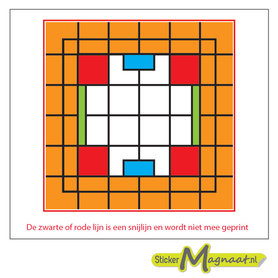 Glas in Lood Stickers - Oranje