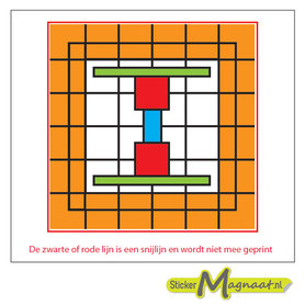 Glas in Lood Stickers Oranje