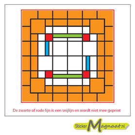 Glas in Lood Stickers - Oranje