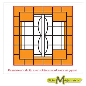 Glas in Lood Stickers - Oranje