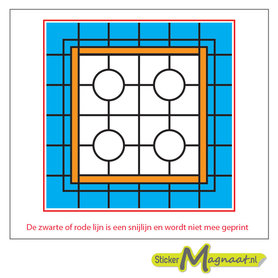 Glas in Lood Stickers - Blauw 