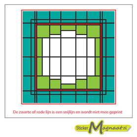 Glas in Lood Stickers - Groen