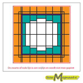 Glas in Lood Stickers - Oranje - Groen