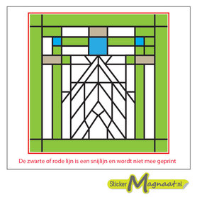 Glas in Lood Stickers - Groen