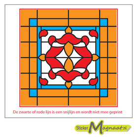 Glas in Lood Stickers - Oranje