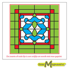 Glas in Lood Stickers - Groen