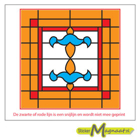 Glas in Lood Stickers - Oranje
