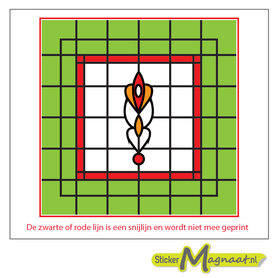 Glas in Lood Stickers - Groen