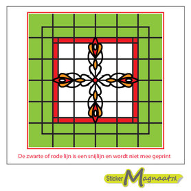 Glas in Lood Stickers - Groen