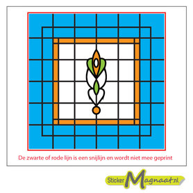 Glas in Lood Stickers - Blauw