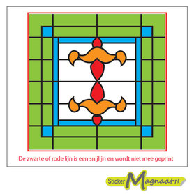 Glas in Lood Stickers - Groen