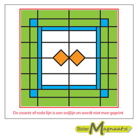 Glas in Lood Stickers - Groen