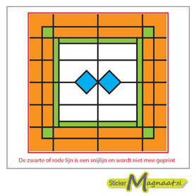 Glas in Lood Stickers - Oranje