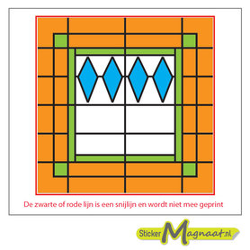 Glas in Lood Stickers - Oranje