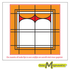 Glas in Lood Stickers - Oranje 