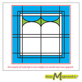 Glas in Lood Stickers - Blauw