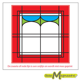 Glas in Lood Stickers - Rood