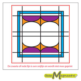 Glas in Lood Stickers - Blauw - Paars