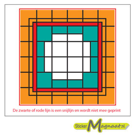 Glas in Lood Stickers - Oranje - Groen