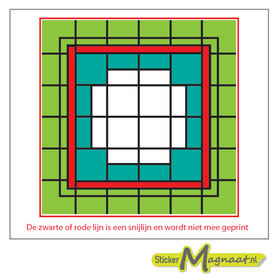 Glas in Lood Stickers - Groen - Rood