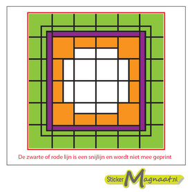 Glas in Lood Stickers - Groen - Oranje