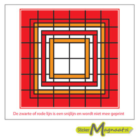 Glas in Lood Stickers - Rood - Oranje