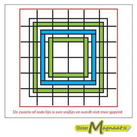 Glas in Lood Stickers - Groen - Blauw