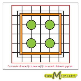 Glas in Lood Stickers - Groen - Oranje