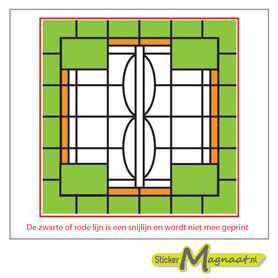 Glas in Lood Stickers - Groen