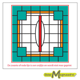 Glas in Lood Stickers - Groen