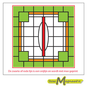 Glas in Lood Stickers - Groen