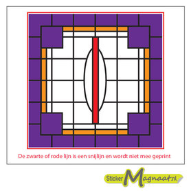 Glas in Lood Stickers - Paars