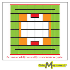 Glas in Lood Stickers - Groen - Oranje