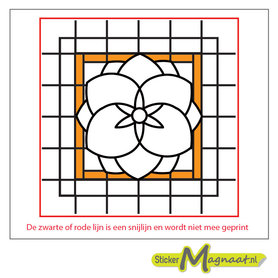 Glas in Lood Stickers - Oranje