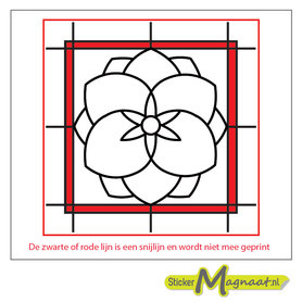 Glas in Lood Stickers - Rood