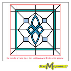 Glas in Lood Stickers - Blauw