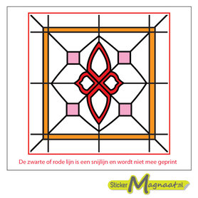 Glas in Lood Stickers - Rood