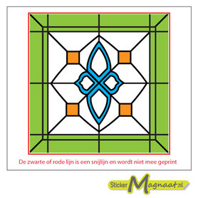 Glas in Lood Stickers - Groen