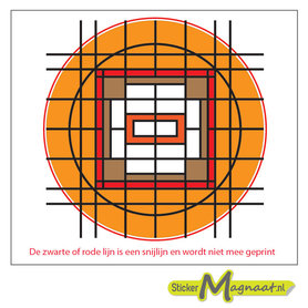 Glas in Lood Stickers - Oranje