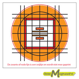 Glas in Lood Stickers - Oranje