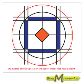 Glas in Lood Stickers - Blauw